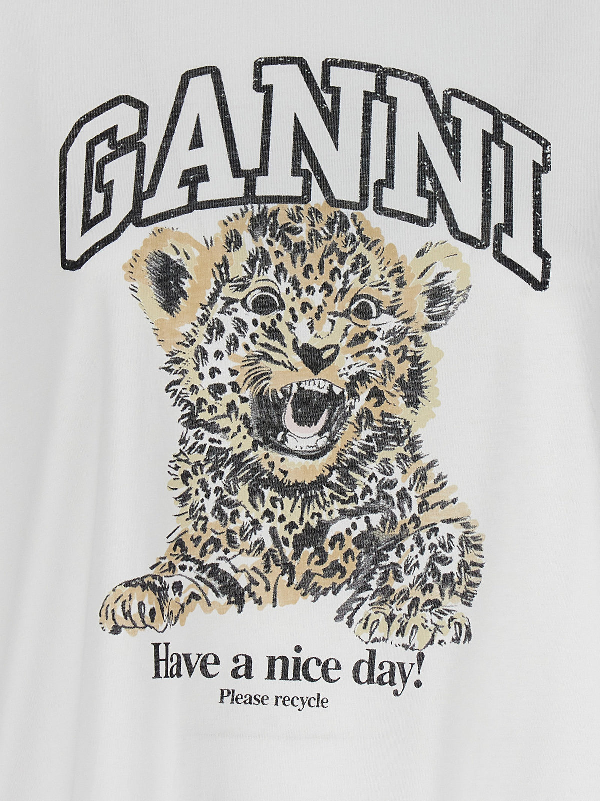 T-shirt Ganni en coton blanc