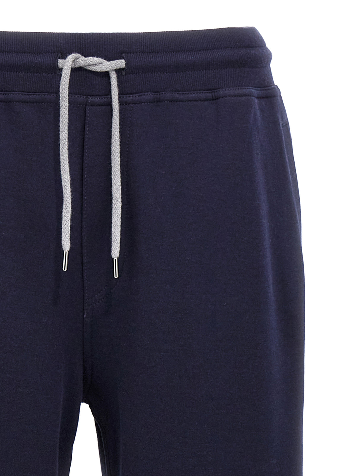 Pantalon de jogging en coton bleu Brunello Cucinelli (pantalon de sport)