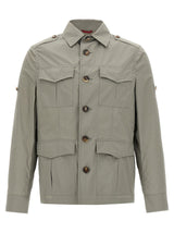 Brunello Cucinelli Bicolor Cotton Shell Jacket