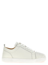 Christian Louboutin Louis Junior Spikes White Calfskin Sneakers