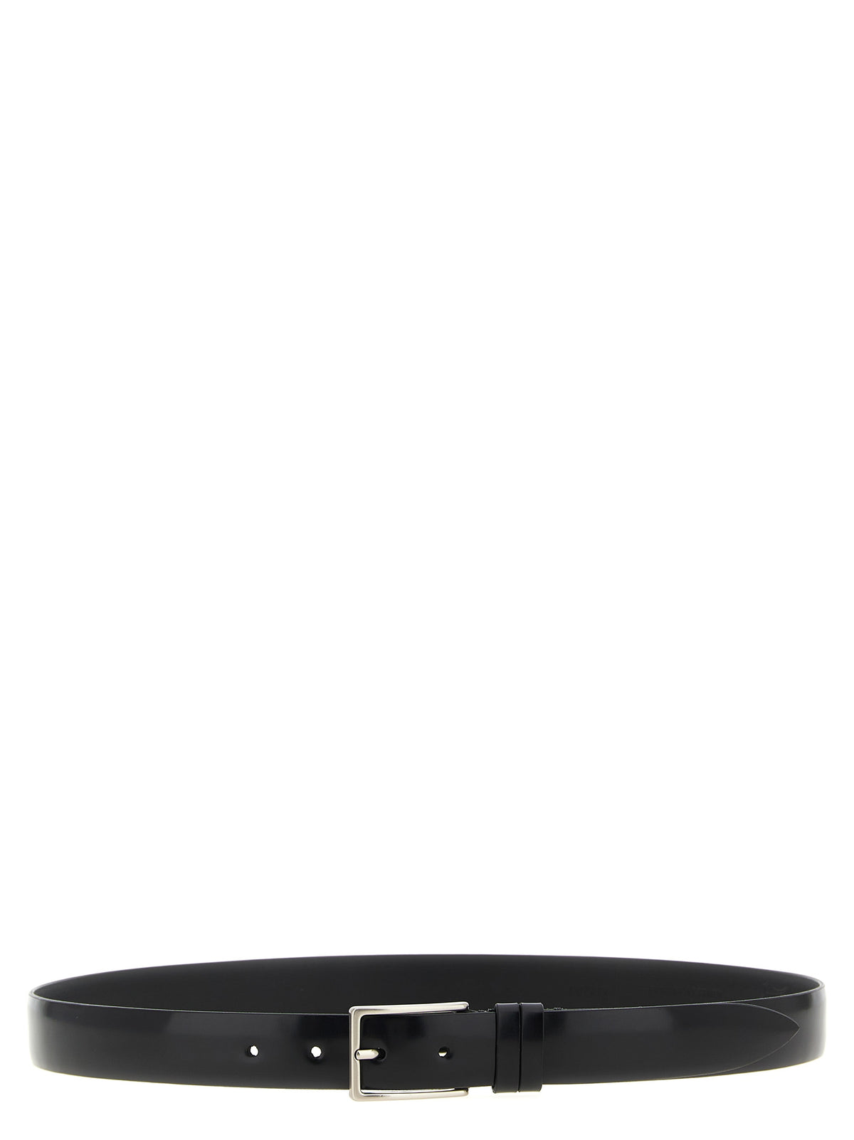 ZERBINI CLAUDIO Black Leather Regular Belt - 44 Inches