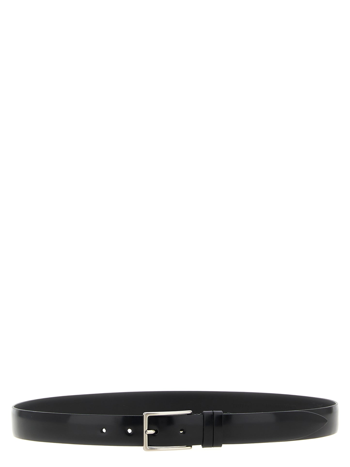 ZERBINI CLAUDIO Black Leather Regular Belt