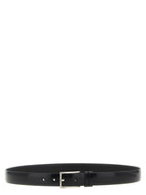 ZERBINI CLAUDIO Black Leather Regular Belt - 44 Inches