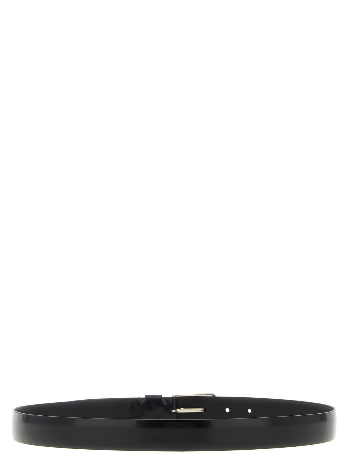 ZERBINI CLAUDIO Black Leather Regular Belt - 44 Inches