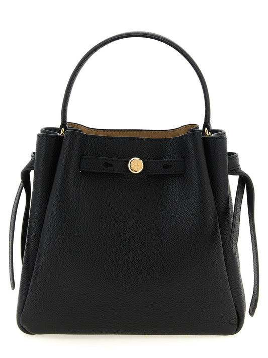 Tory Burch Romy Black Cowhide Handbag