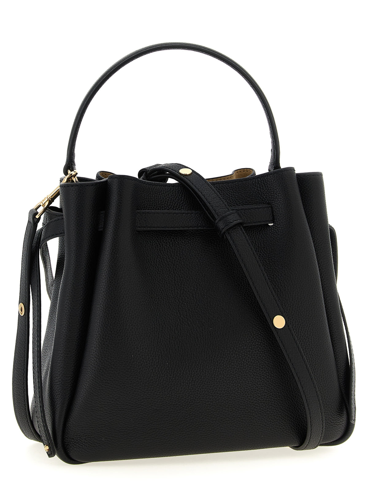 Tory Burch Romy Black Cowhide Handbag