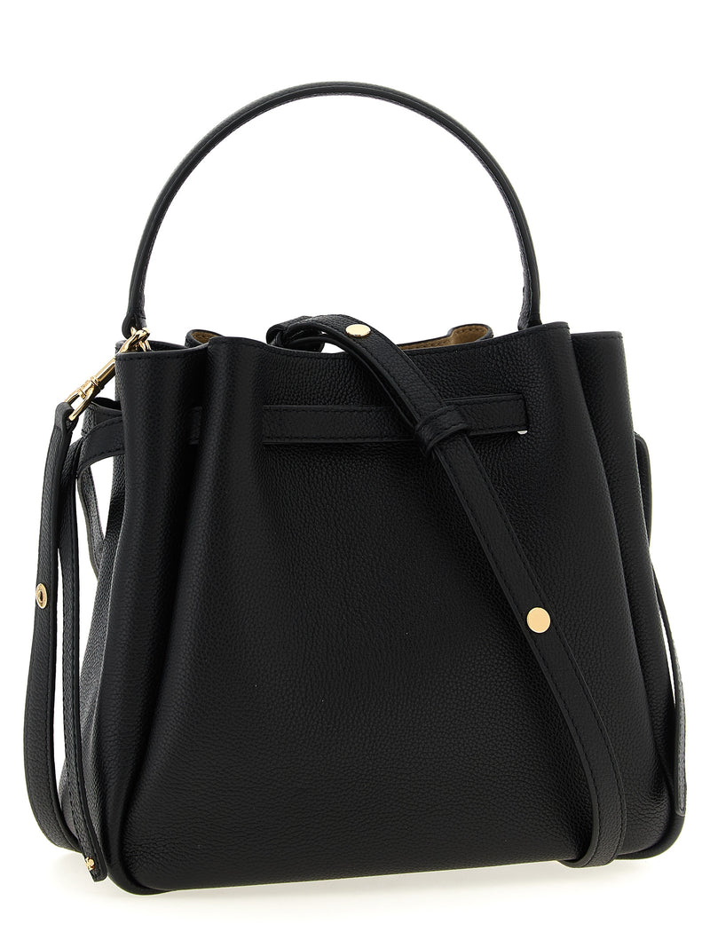 Tory Burch Romy Black Cowhide Handbag