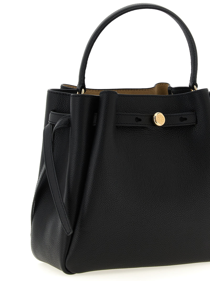 Tory Burch Romy Black Cowhide Handbag
