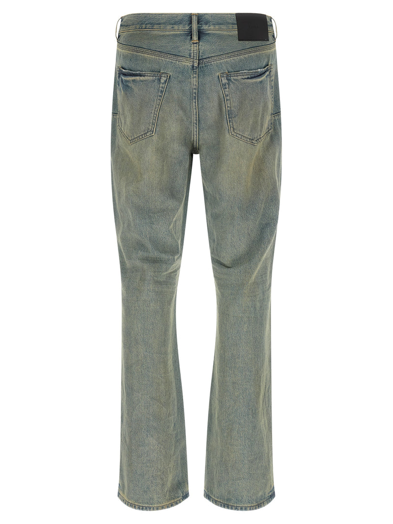PURPLE Blue Cotton Flared Jeans