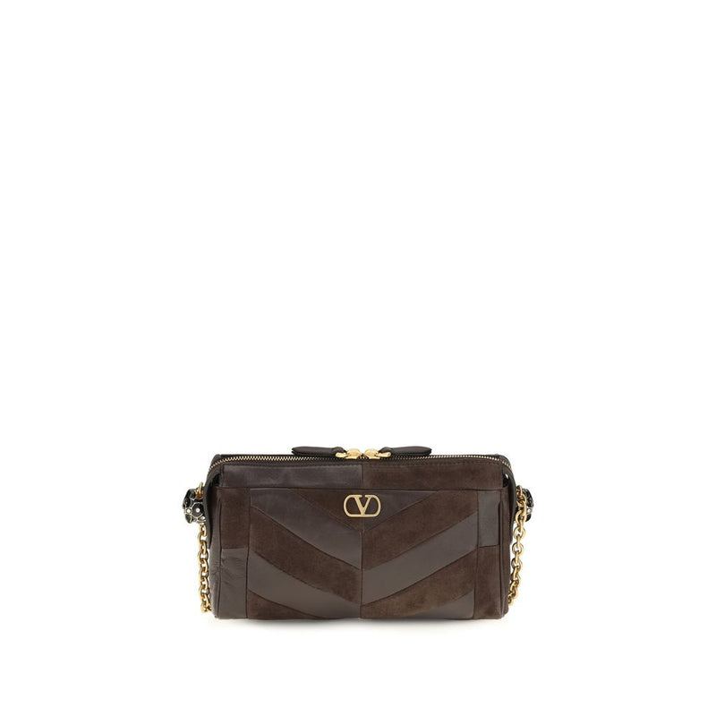 Sac bandoulière Valentino Garavani Bos Taurus en cuir de veau marron