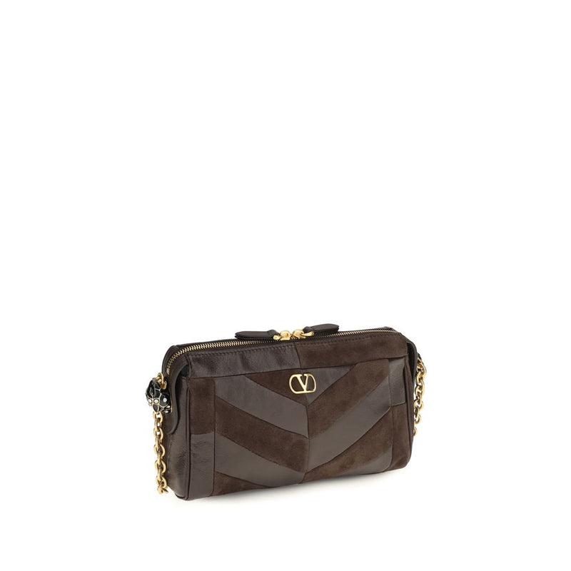 Sac bandoulière Valentino Garavani Bos Taurus en cuir de veau marron