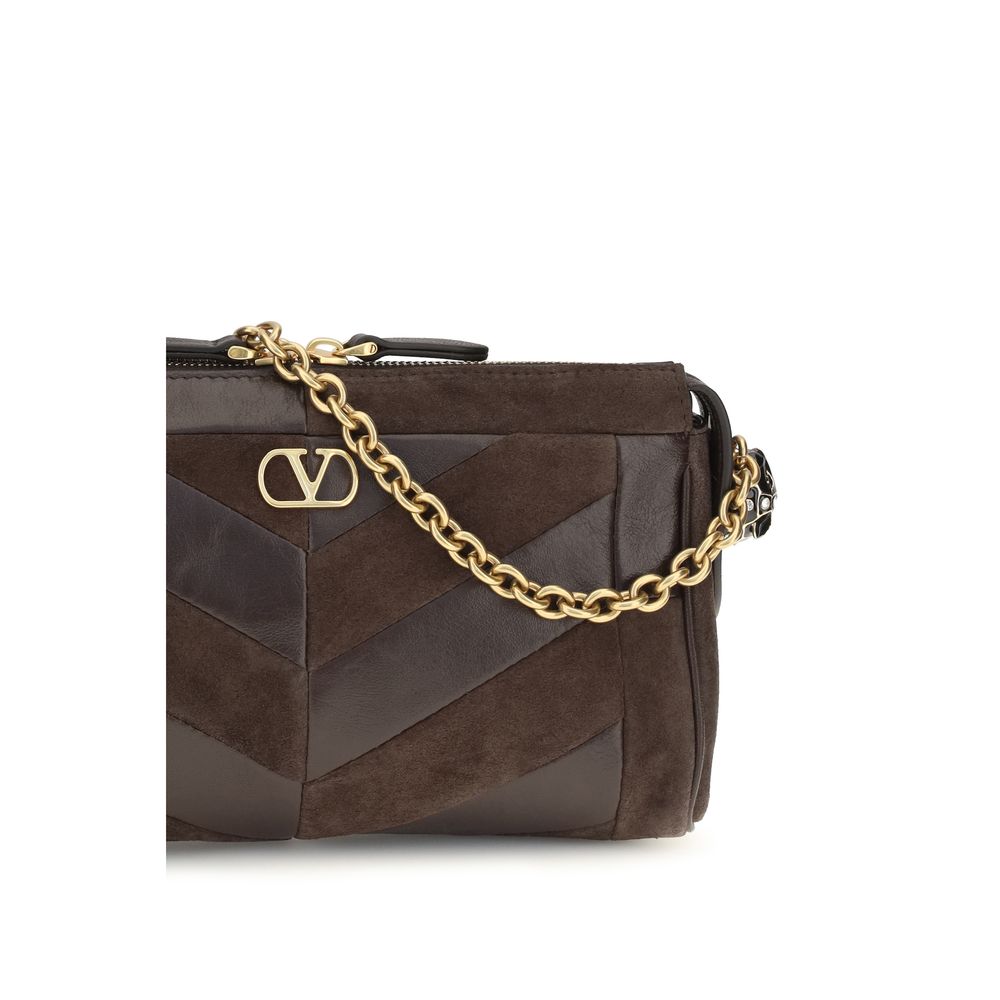 Sac bandoulière Valentino Garavani Bos Taurus en cuir de veau marron