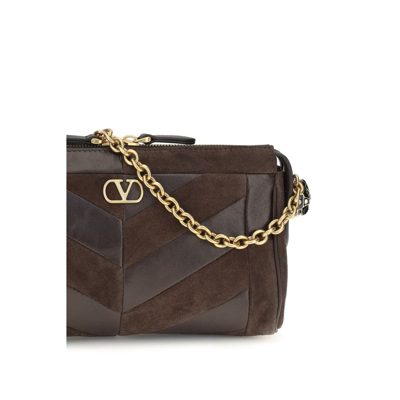 Sac bandoulière Valentino Garavani Bos Taurus en cuir de veau marron