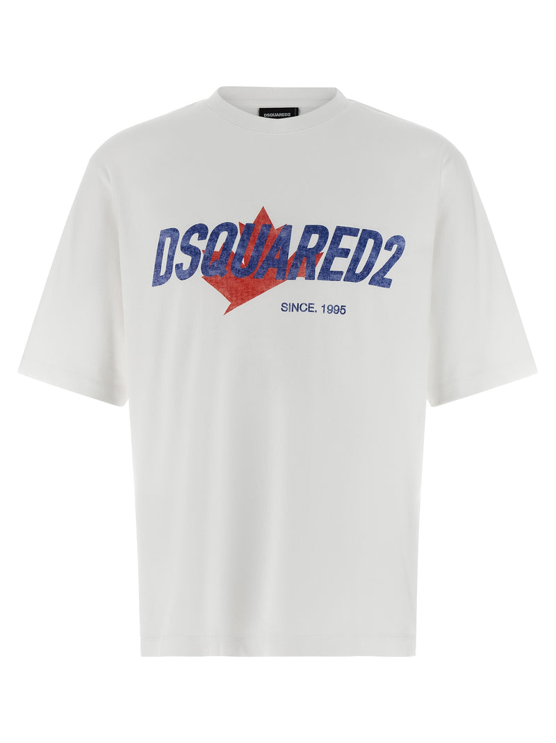 T-shirt en coton blanc Dsquared²