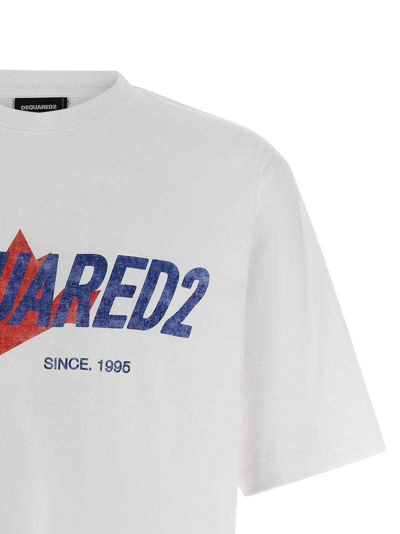 T-shirt en coton blanc Dsquared²