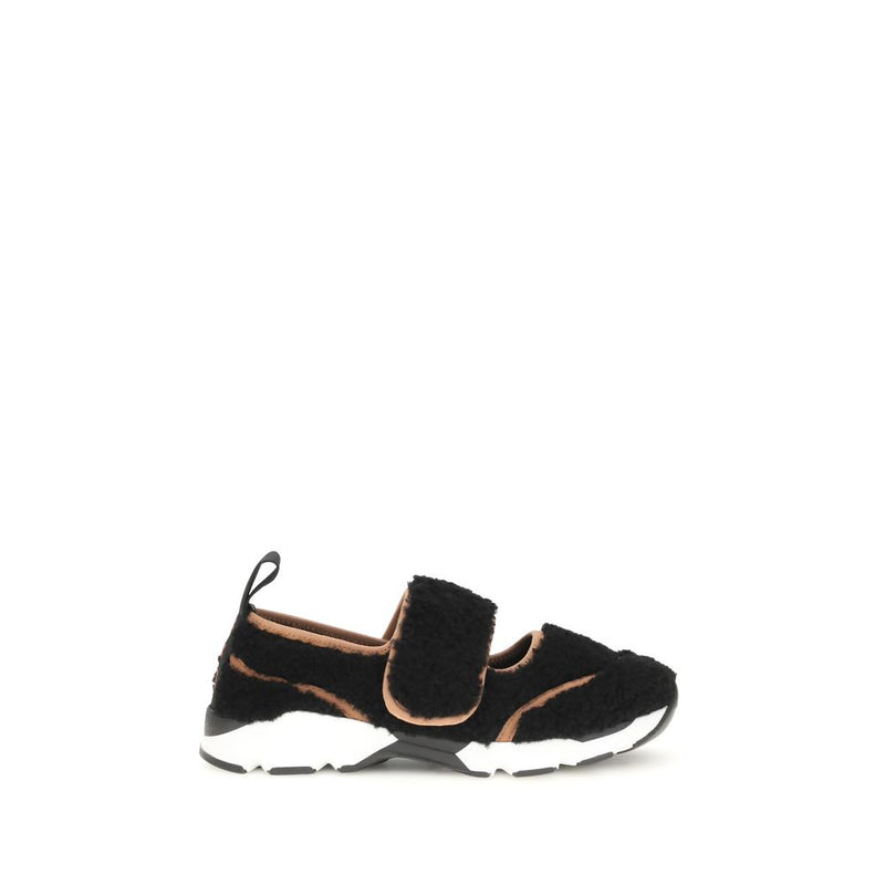 Baskets athlétiques Marni en polyamide noir