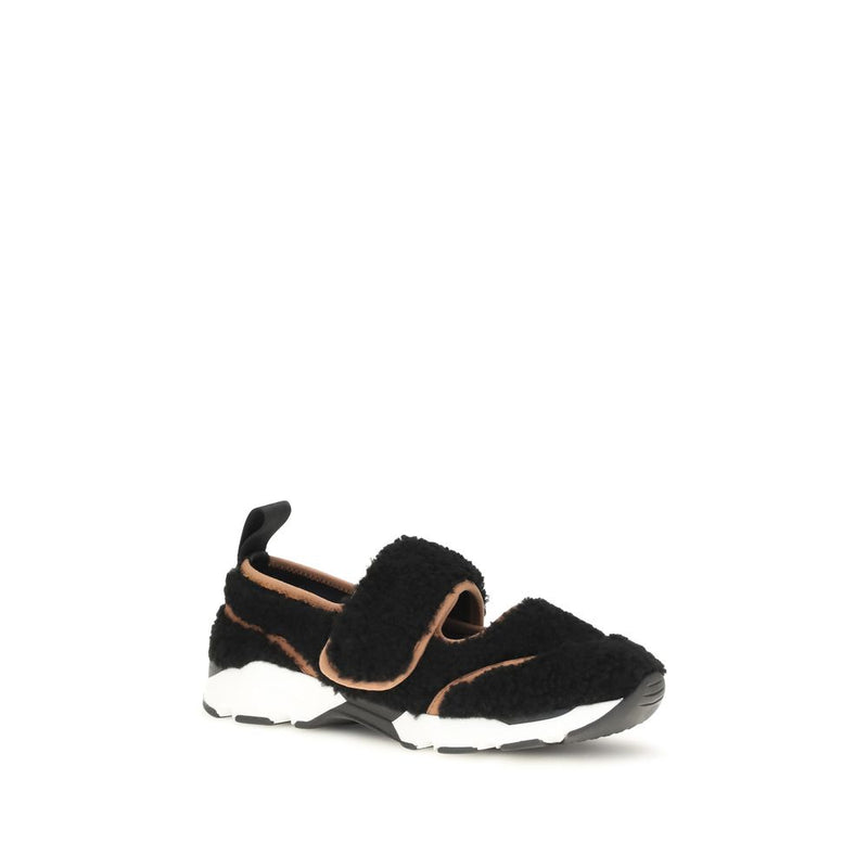 Baskets athlétiques Marni en polyamide noir
