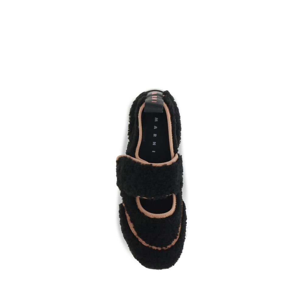 Baskets athlétiques Marni en polyamide noir