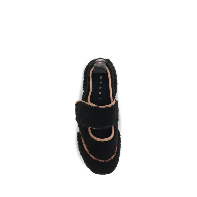 Baskets athlétiques Marni en polyamide noir