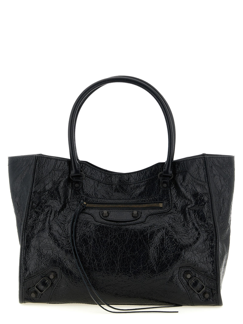Balenciaga Black Lamb Leather Tote Bag