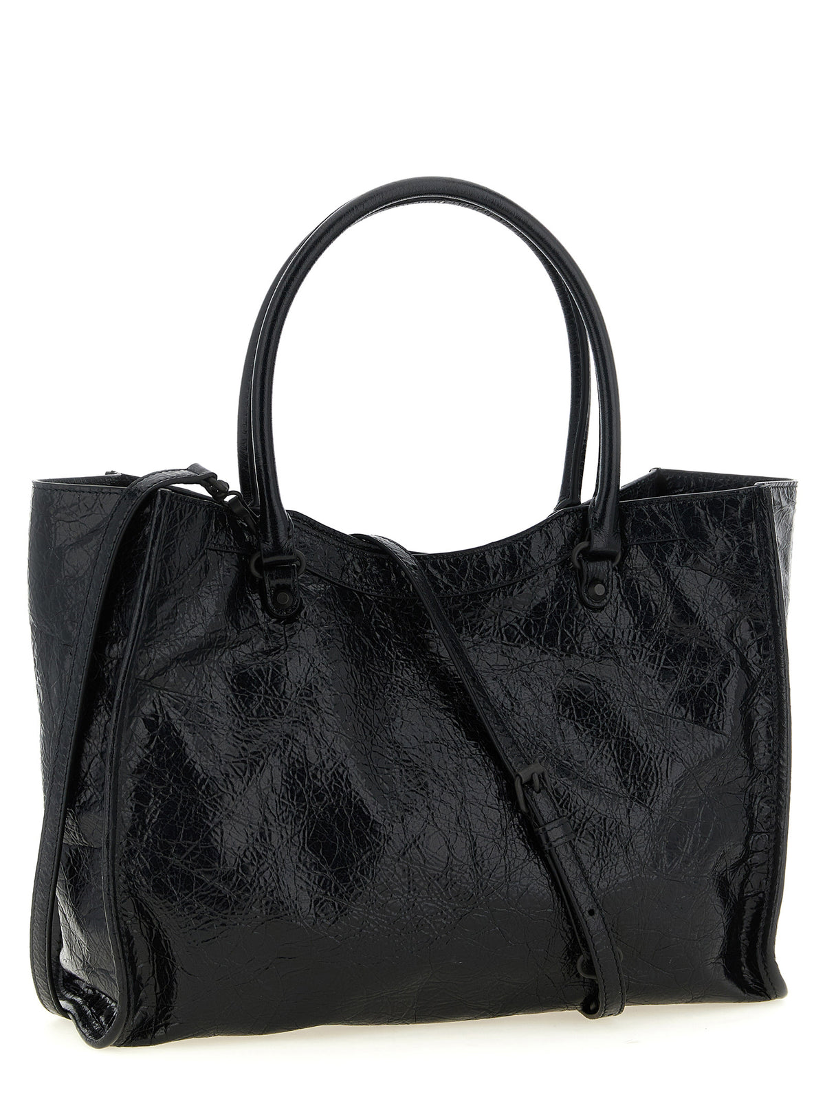 Balenciaga Black Lamb Leather Tote Bag