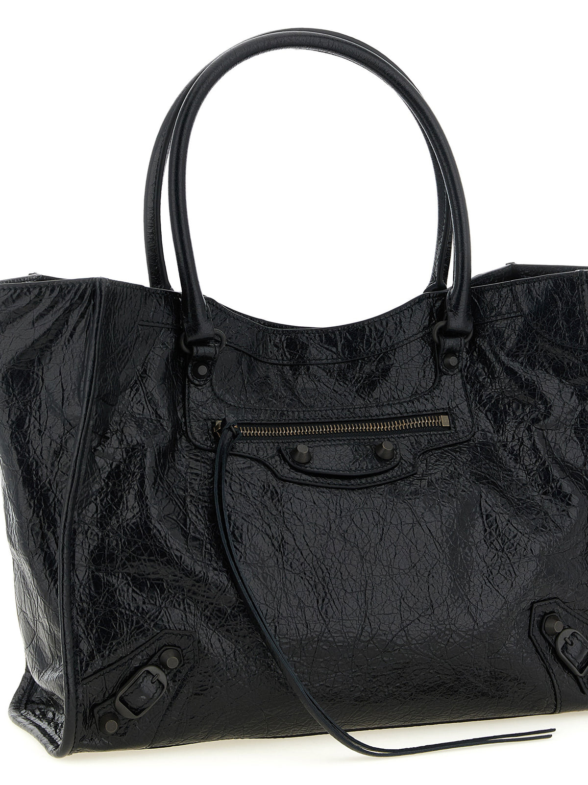 Balenciaga Black Lamb Leather Tote Bag