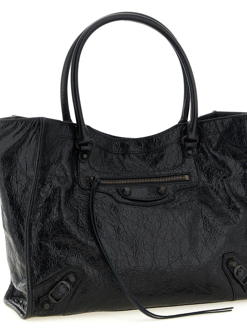 Balenciaga Black Lamb Leather Tote Bag