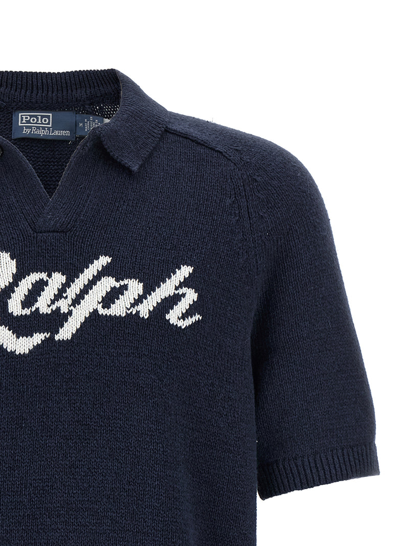 Gilet en lin bleu Polo Ralph Lauren