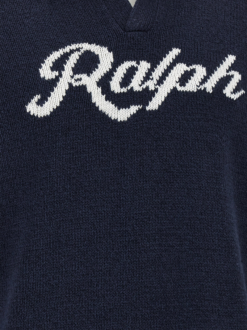 Gilet en lin bleu Polo Ralph Lauren