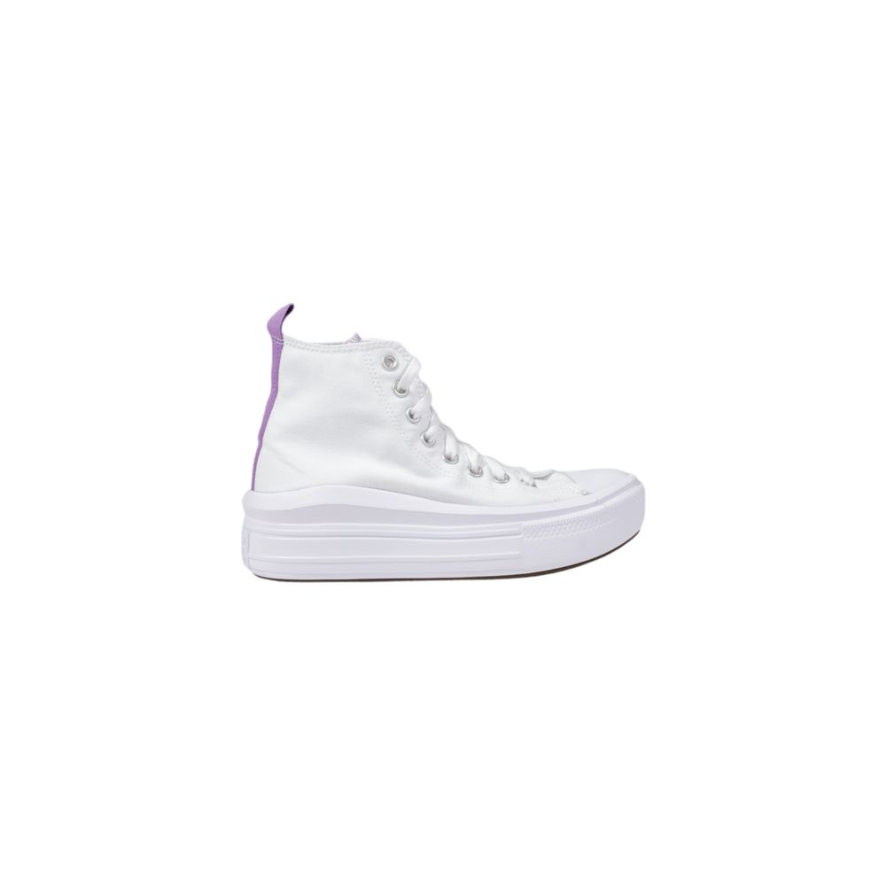Baskets Converse blanches à plateforme en tissu