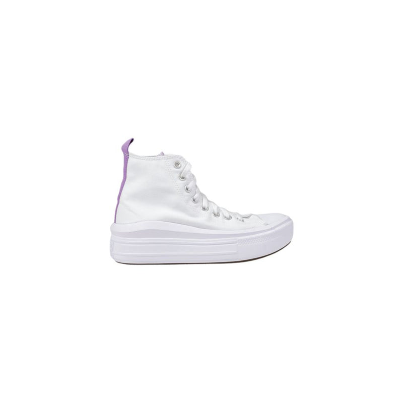 Baskets Converse blanches à plateforme en tissu