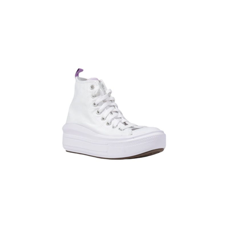 Baskets Converse blanches à plateforme en tissu