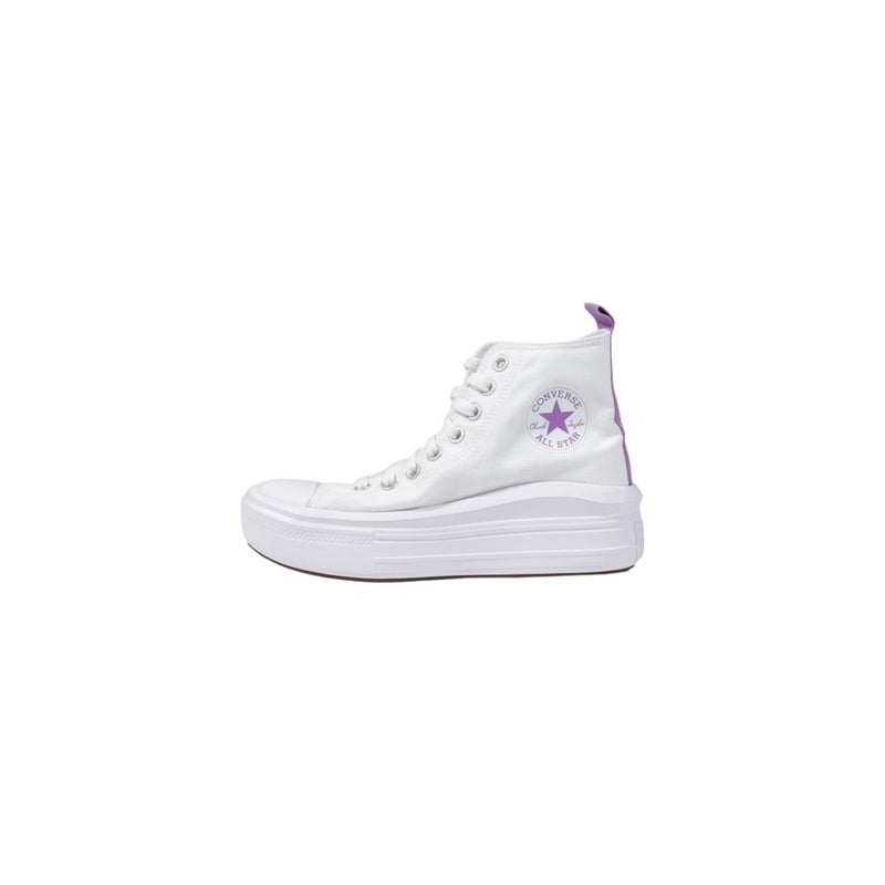 Baskets Converse blanches à plateforme en tissu