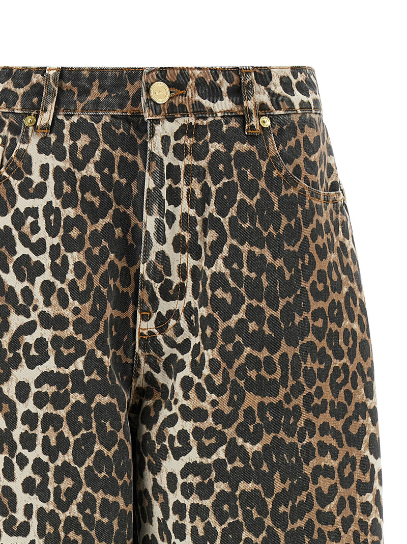 Ganni Brown Organic Cotton Cropped Jeans - Sustainable Fashion