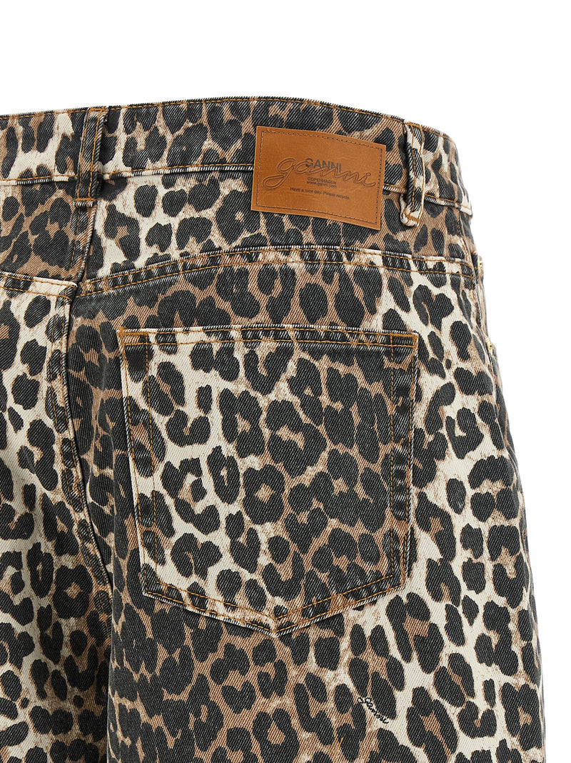 Ganni Brown Organic Cotton Cropped Jeans - Sustainable Fashion