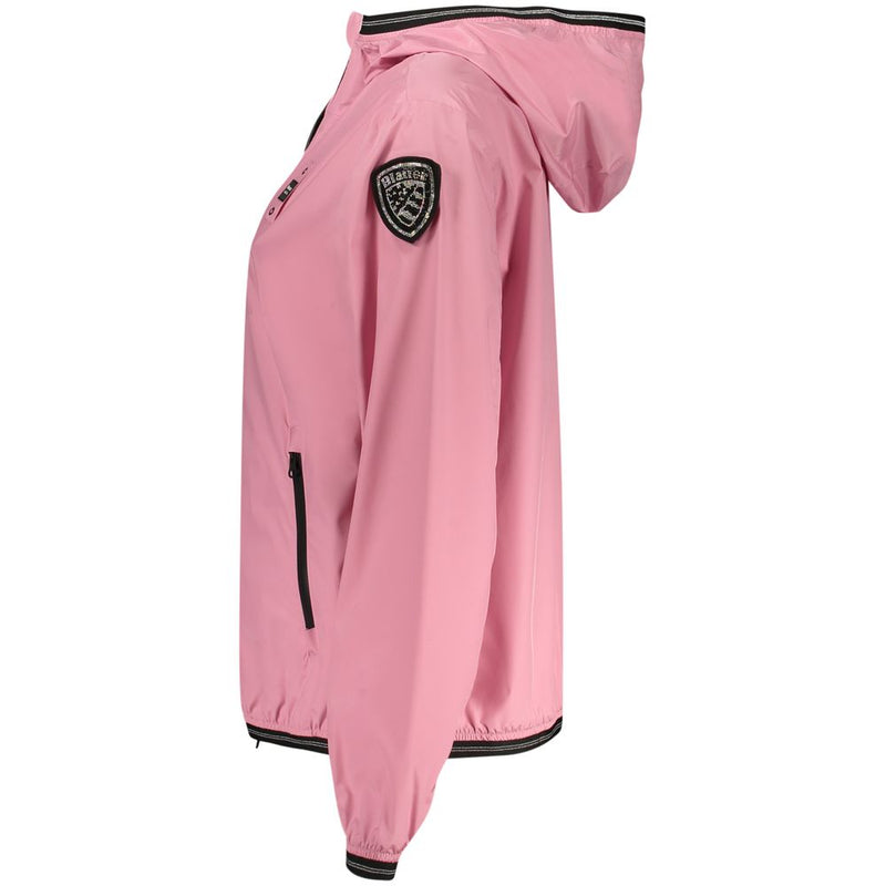 Blauer Rosa Poliammide Women's Jacket - Chic & Waterproof