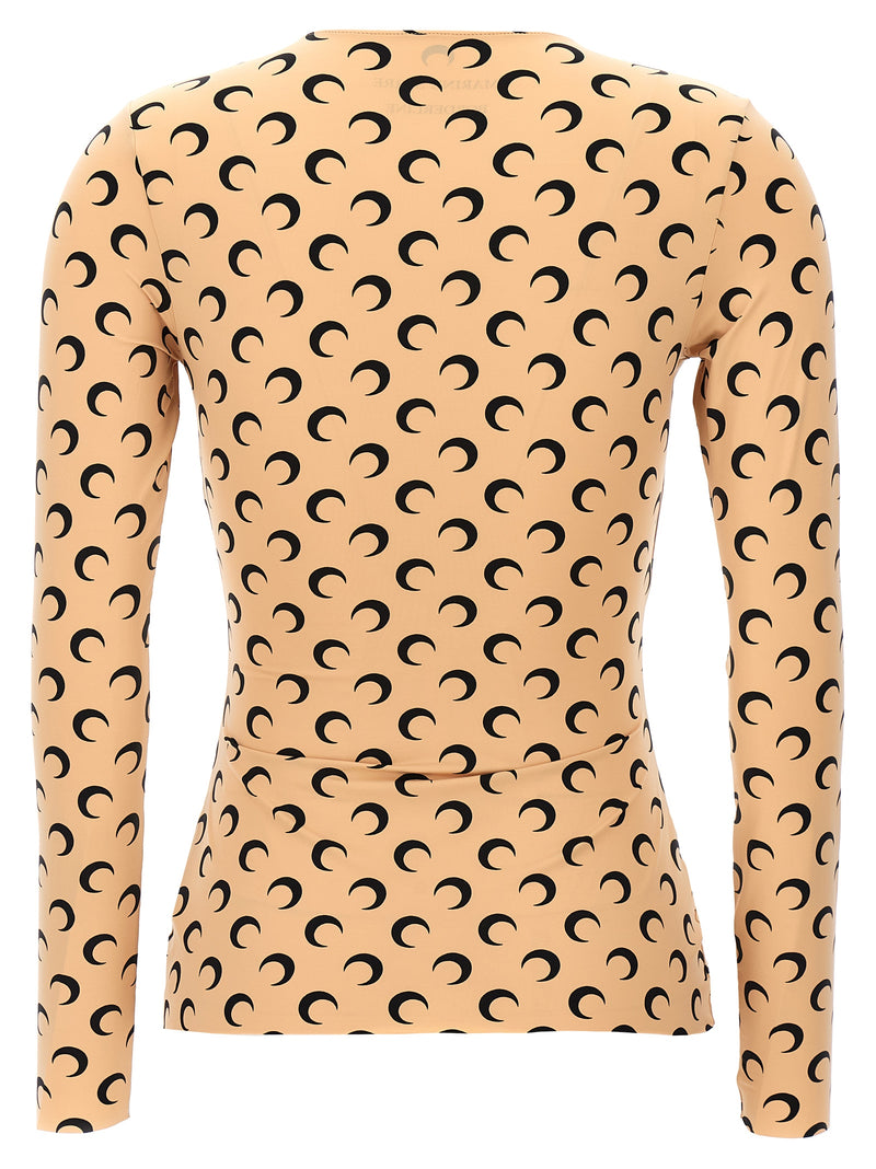 Marine Serre Beige Polyamide Pattern Shirt