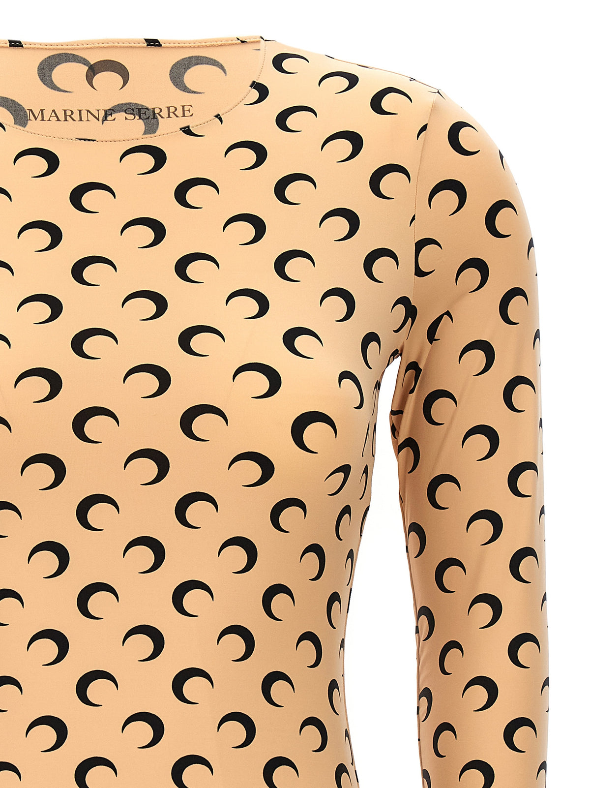 Chemise à motifs Marine Serre en polyamide beige