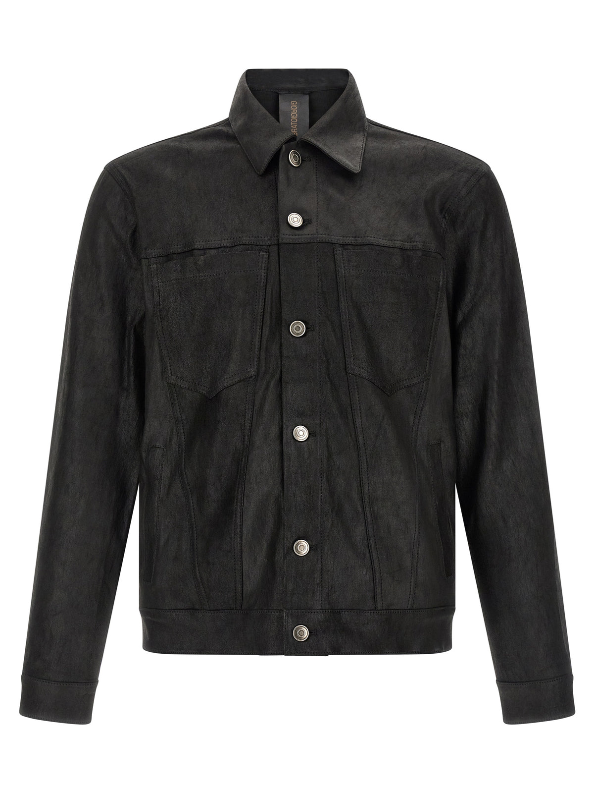 GIORGIO BRATO Blouson en cuir d'agneau noir