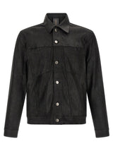 GIORGIO BRATO Blouson en cuir d'agneau noir