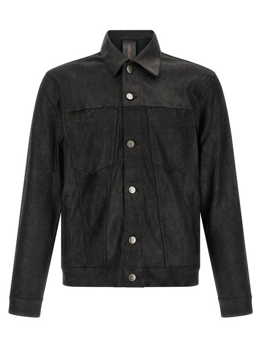 GIORGIO BRATO Black Lamb Leather Leather Jacket