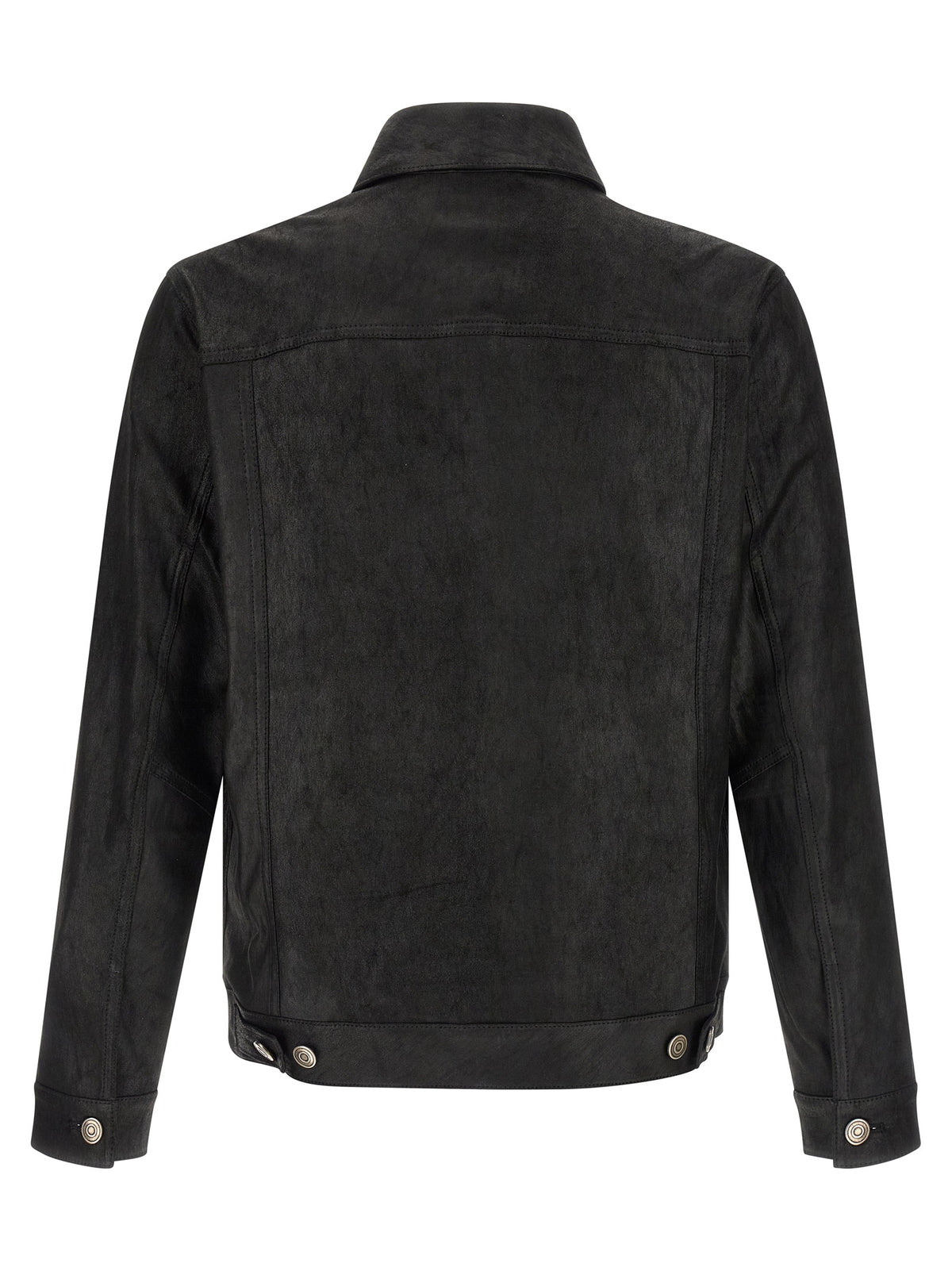 GIORGIO BRATO Blouson en cuir d'agneau noir
