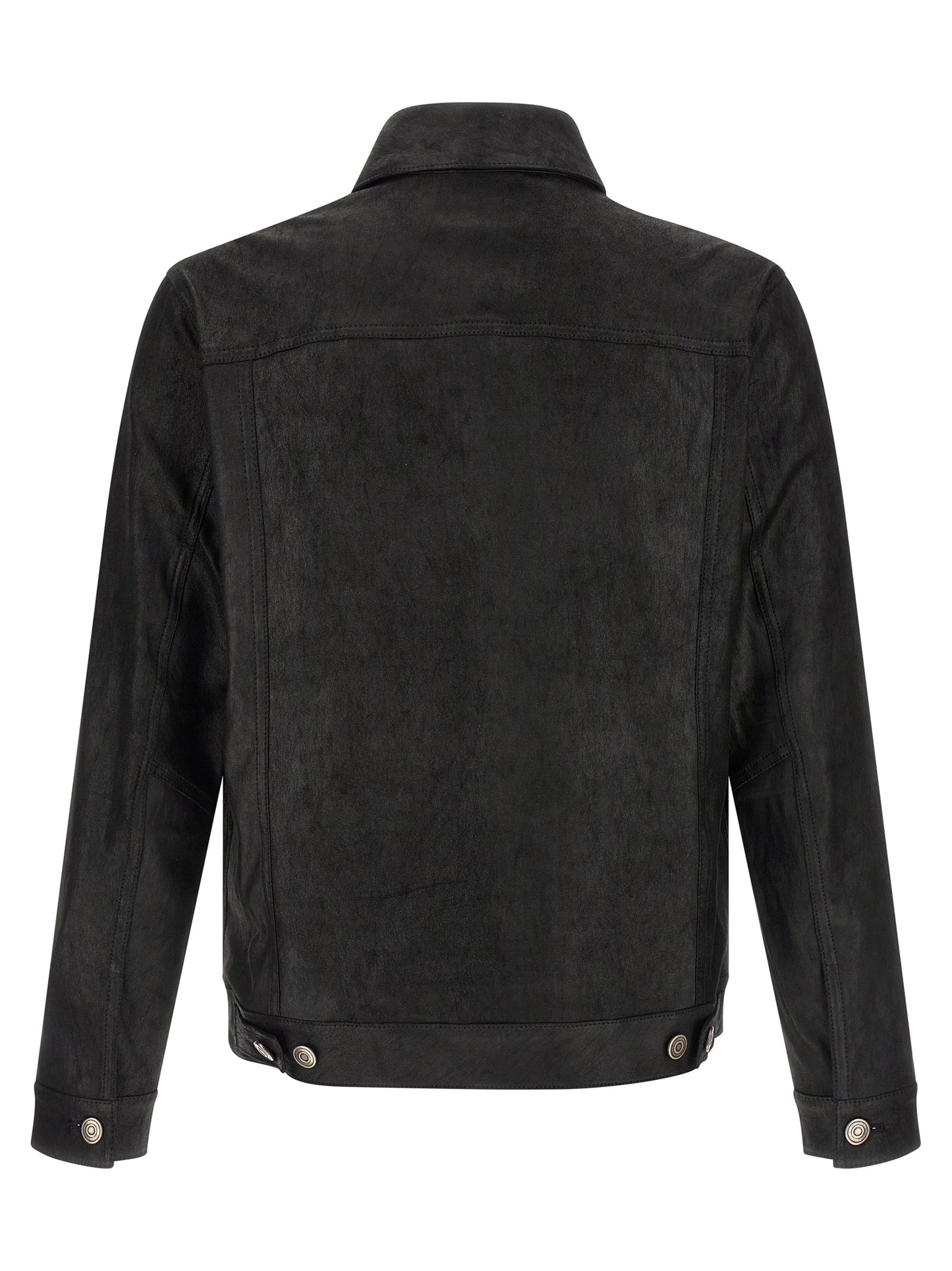 GIORGIO BRATO Black Lamb Leather Leather Jacket