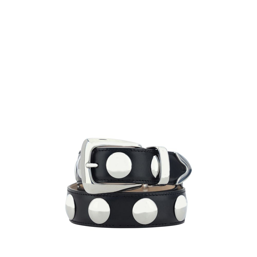 Khaite Black Calf Leather Benny Belt - Élégance et Style