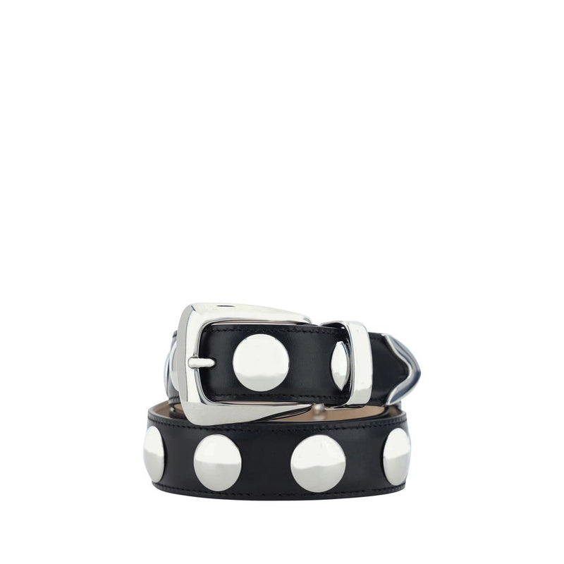 Khaite Black Calf Leather Benny Belt - Élégance et Style