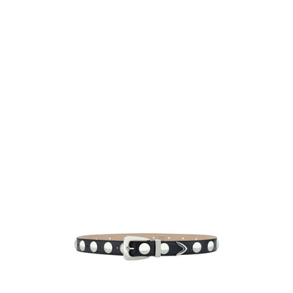 Khaite Black Calf Leather Bos Taurus Regular Belt