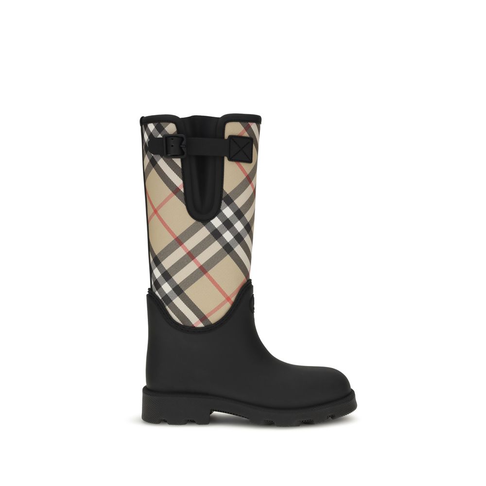 Bottes de pluie Burberry en caoutchouc noir