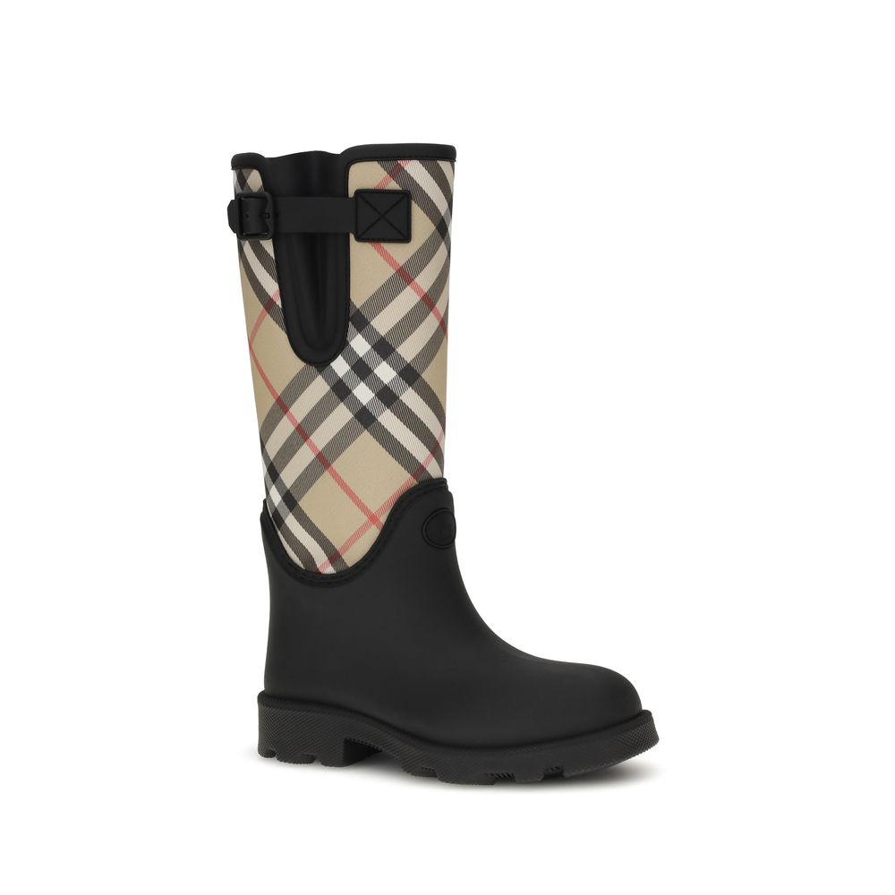 Bottes de pluie Burberry en caoutchouc noir