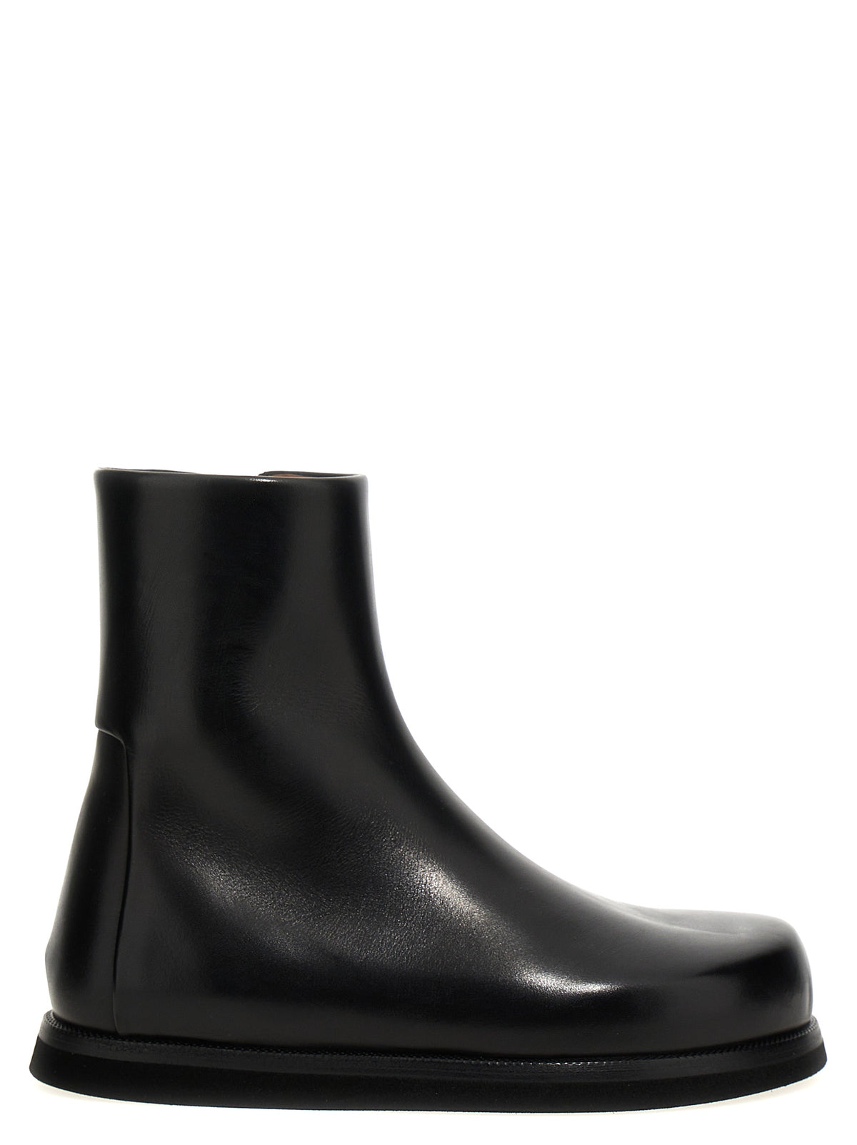 Marsell Black Calfskin Ankle Boots