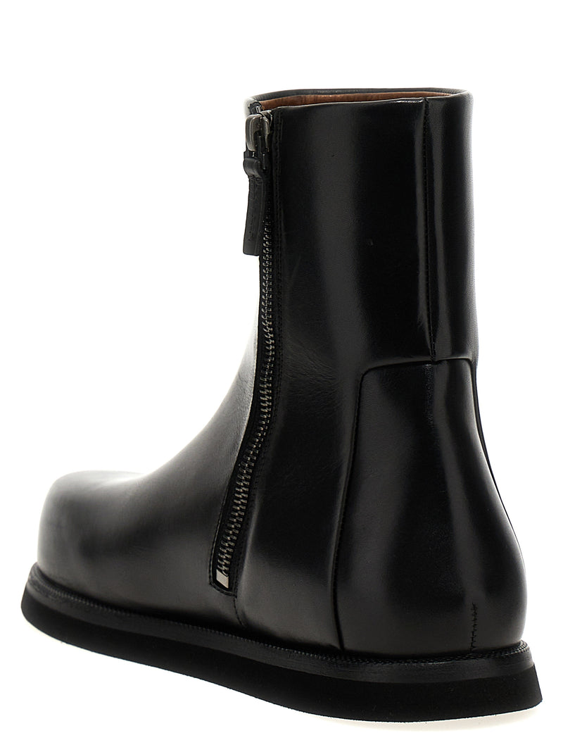 Marsell Black Calfskin Ankle Boots